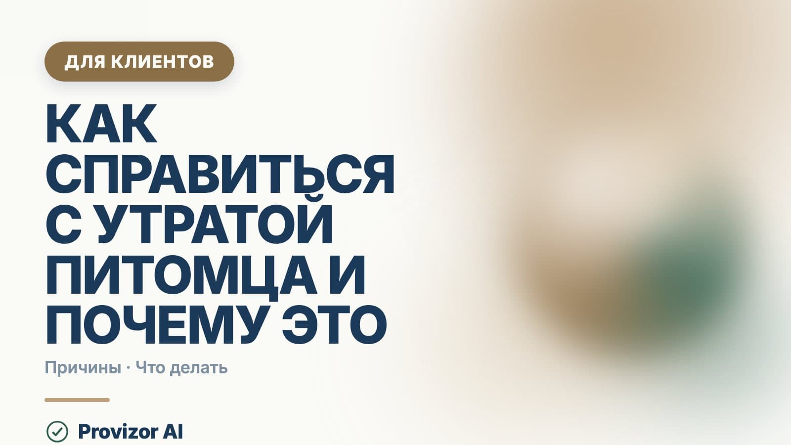 Как справиться с утратой питомца и почему это настоящее горе